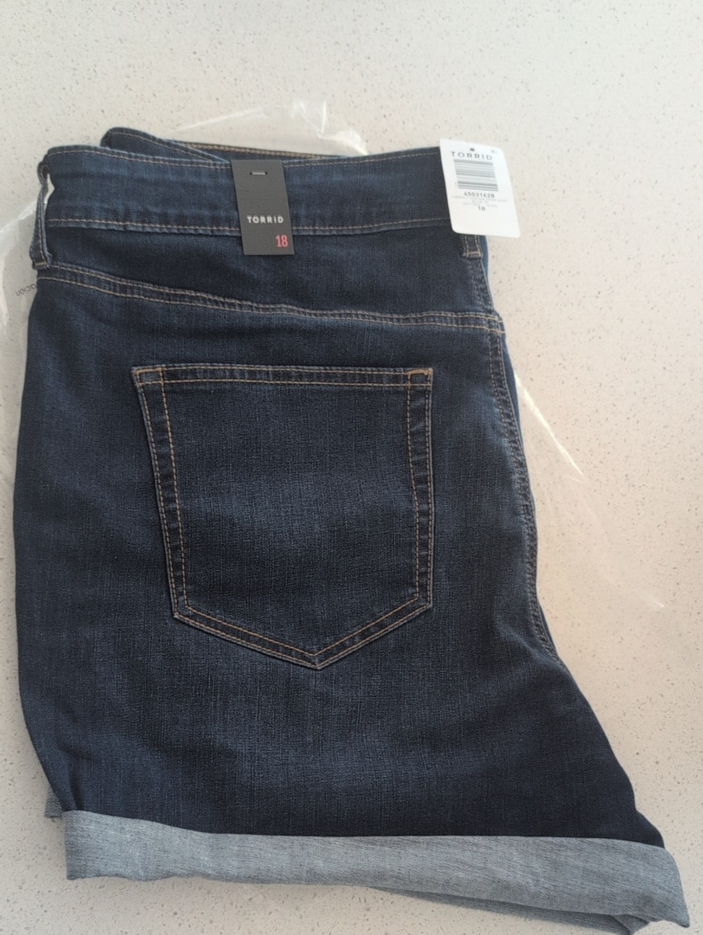 NEW torrid Dark Cuffed Denim Shorts